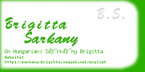 brigitta sarkany business card